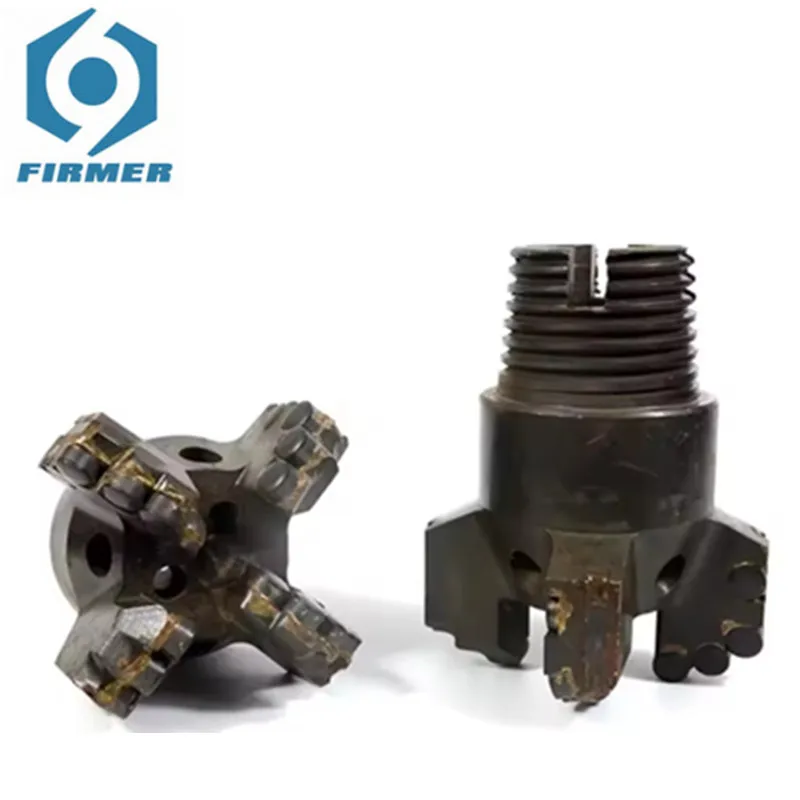 125mm Four-wings Water vapor Dual-use PDC Composite Drill Bit Suitable For 89 Drill Rod