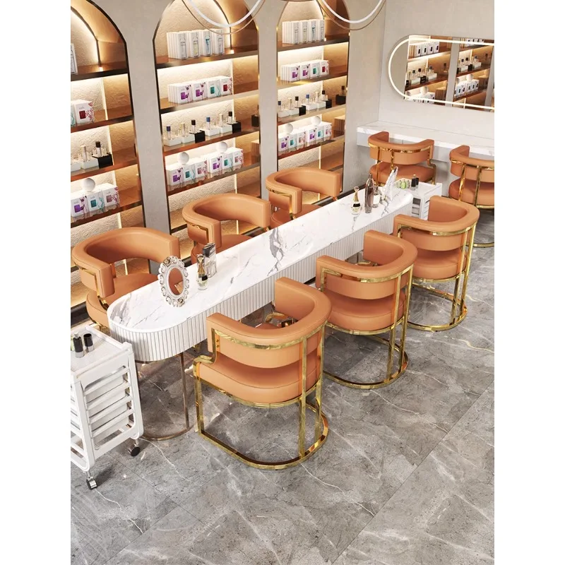 

Light Luxury Dining Chair Premium Mahjong Sofa Chair Reception Negotiation Table and Nail Art Tea Stool Dresser Make