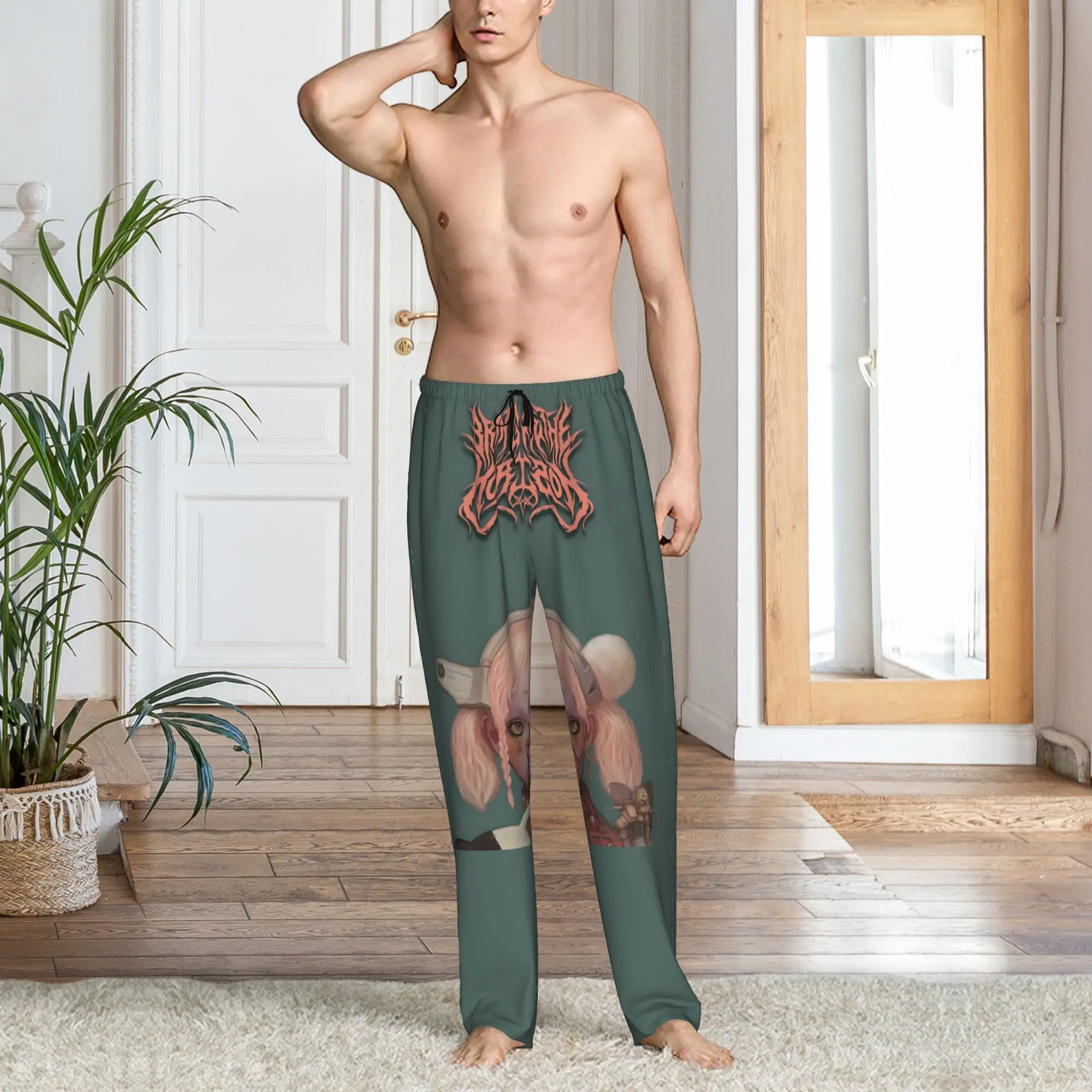 Custom Bring Me Horizones Pajama Pants Sleepwear for Men Elastic Waistband Rock Band Sleep Lounge Bottoms with Pockets view 6