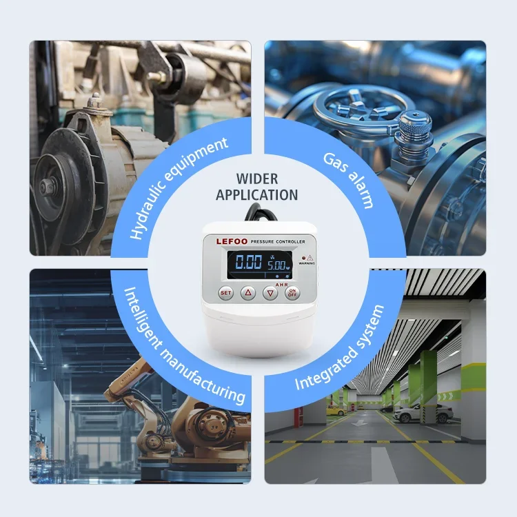 LEFOO LCD digital electronic pressure controller for air compressor water pump with high- reliability sensor to measure