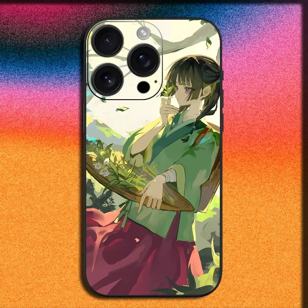 T-The A-Apothecary Diaries 아이폰 케이스 (17,16,15,14,13,12,11,Pro,Max,Plus,E,SE4,Air,Mini) 블랙 커버