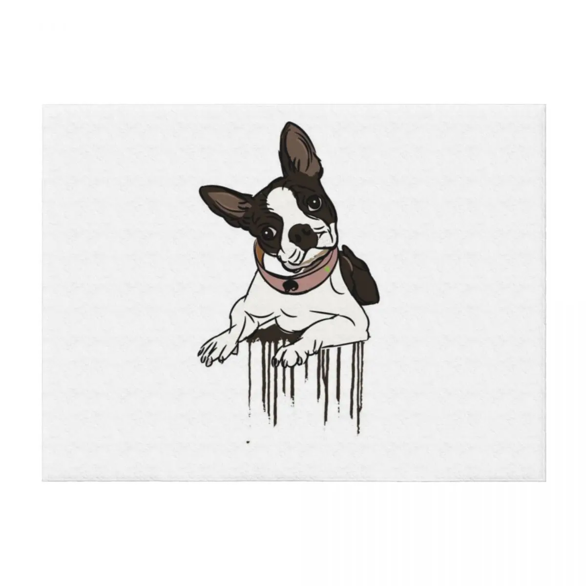 

Dog boston terrier poster | Dog boston terriert-shirt Throw Blanket Plaid on the sofa Cute for winter Quilt Blankets