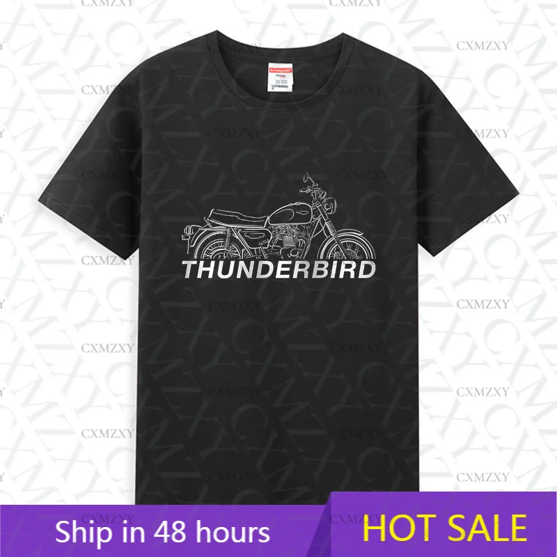 

2025 Men T Shirt Casual Triumphs TR65 Thunderbird 1981-1983 T-shirt Graphic Summer Short Sleeves 100% Cotton S-3XL Cool Tee