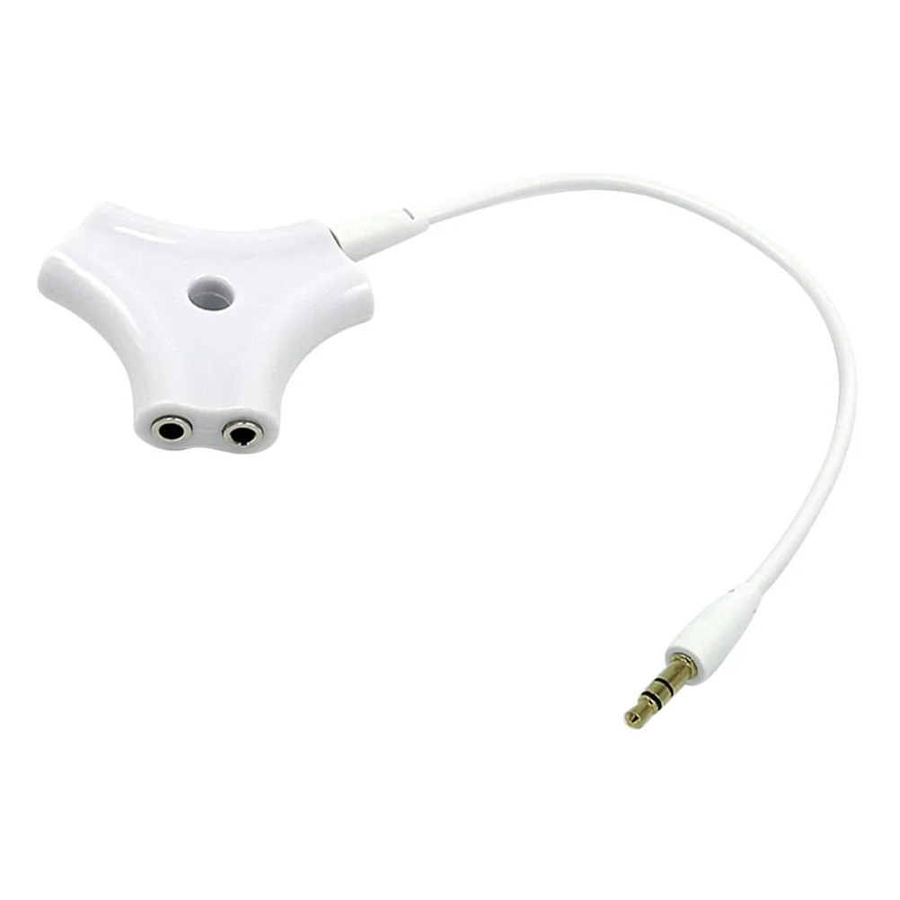

3.5mm 1 in 5 Out Headphone Splitter with 1 Meter Male to Male Stereo Cable White Expand Audio Output for Multiple Listeners