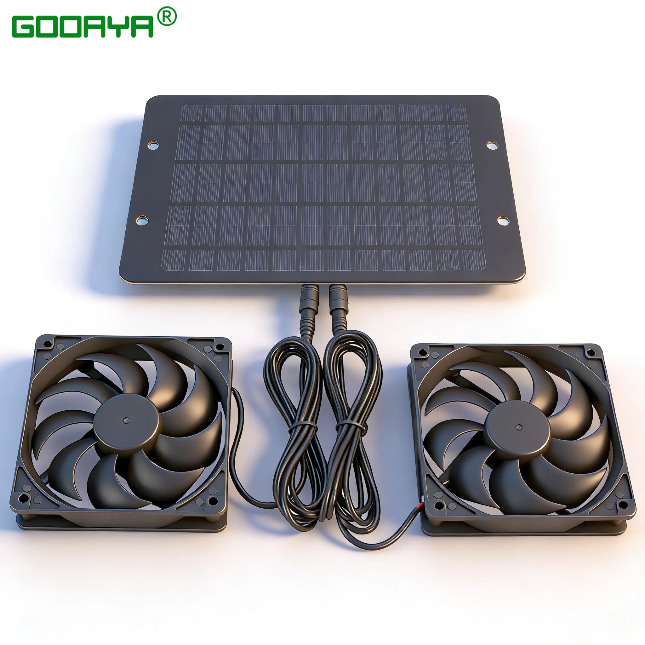 12V ventilateur solaire chargeur solaire ventilateur d'échappement ventilateur panneau solaire alimenté ventilateur extracteur d'air pour chien poulailler RV serre ventilateur