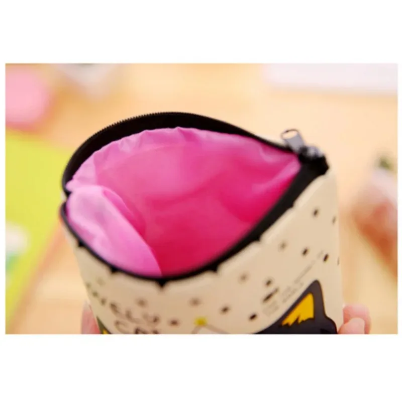 Schreibwaren Kreative Geldbörse Niedlichen Cartoon Kätzchen PU Material Kinder Brieftasche Student Geldbörse Key Lock Schlüssel Lagerung Tasche