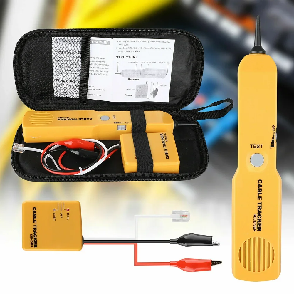 1sets Cable Tracer Transmitter Network Cable Tester RJ11 Line Finder Toner Electric Wire Tracer Pouch Network RJ11 Tester