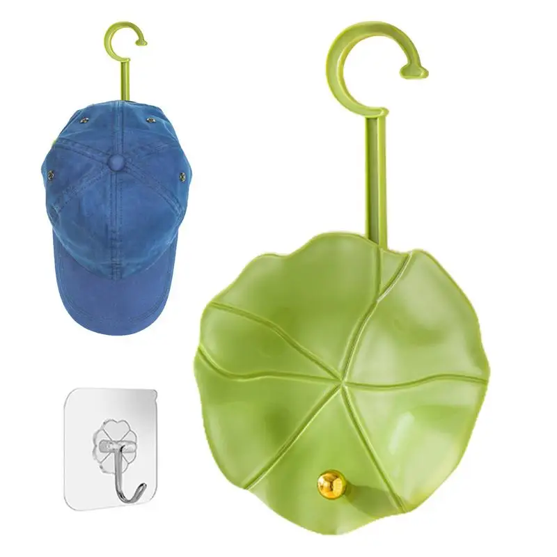 Cap Holder Organizer Leaf Shape Hat Organizer Rack Hat Rack Adhesive Hook Ball Cap Storage Stackable Hanger For Bedroom Dormitor