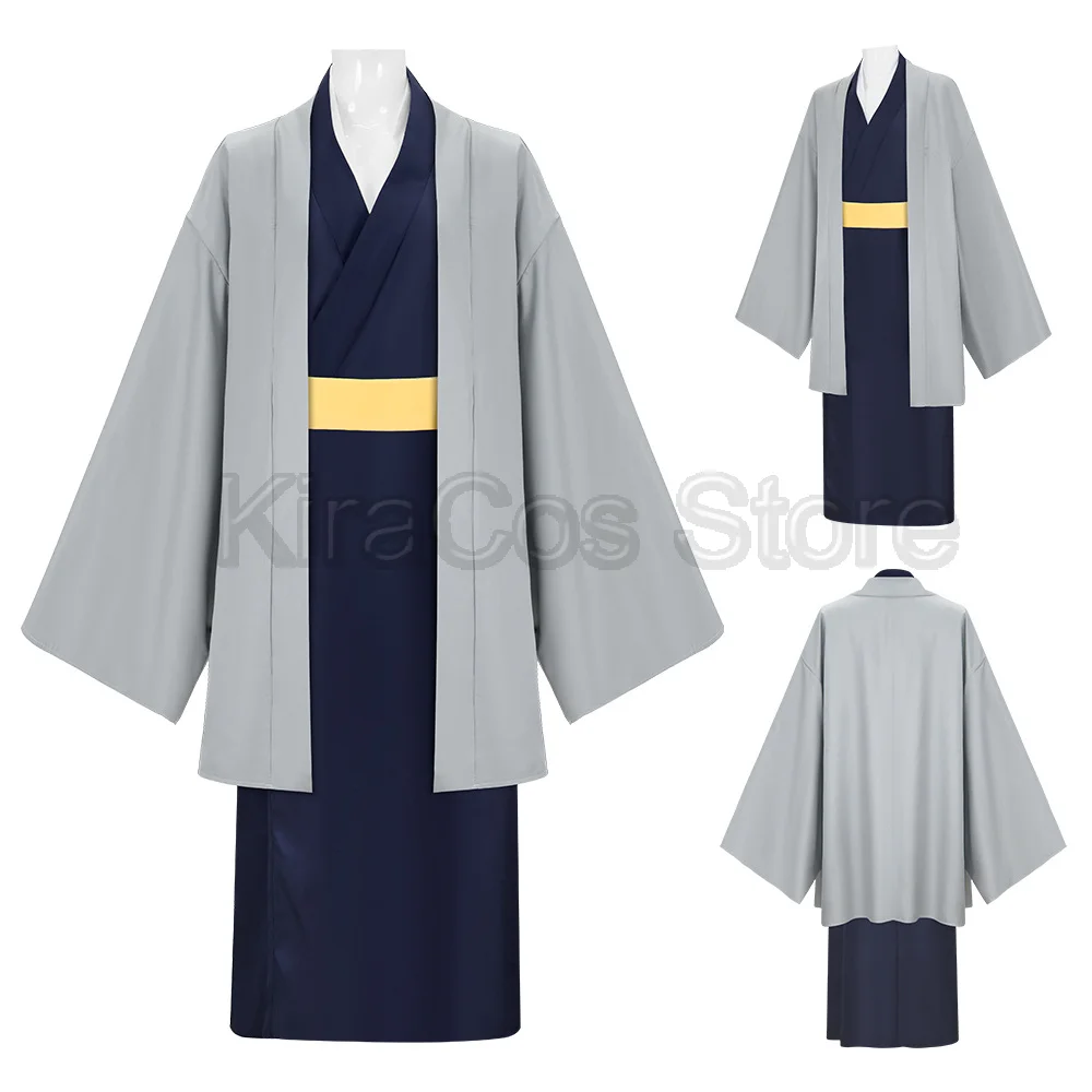 Anime Gintama Kotaro Katsura Cosplay Costume Gintama Cosplay Blue Kimono Belt Katsura Samurai Suit Halloween Carnival Cos Adult