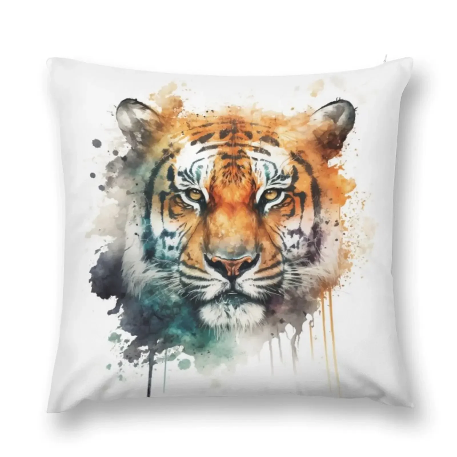 

Tiger Full Face Throw Pillow pillow pillowcase Decorative Pillow Covers For Sofa