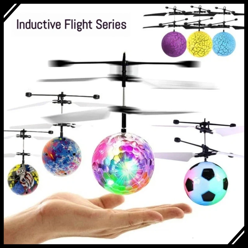 

Luminous Crystal Flying Ball RC Drone Toy Smart Induction Hover Aircraft Hand Gesture Control LED Light Helicopter Gift for Kids
