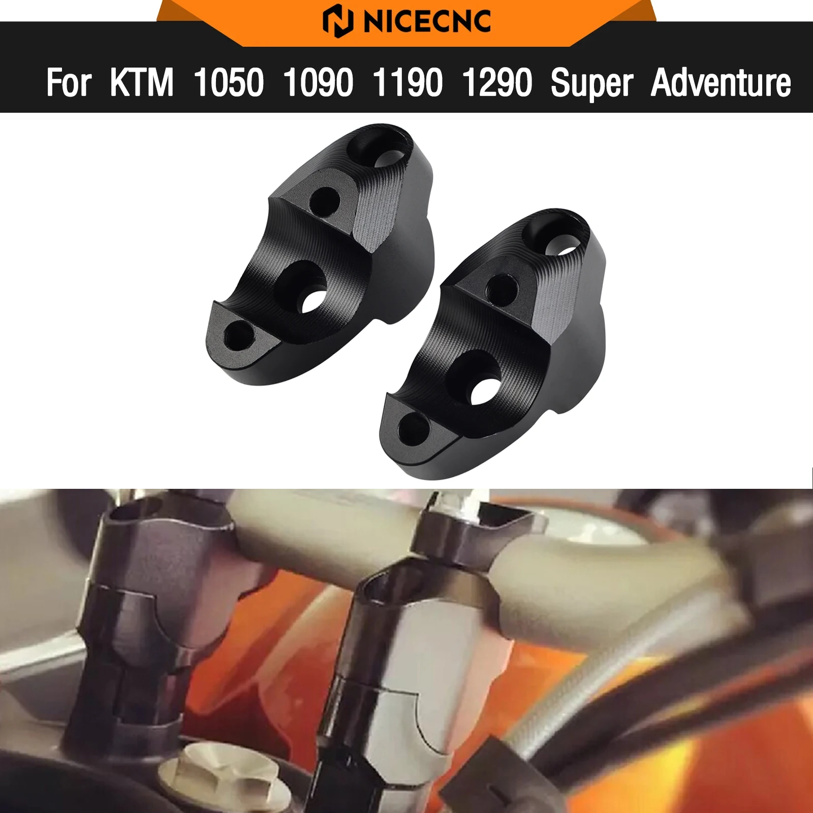 

1-1/8" 28mm Handlebar Riser 30MM Universal For KTM 1050 1090 1190 Adventure 1290 Super Adventure R S T 1290 SAS SAR 2013-2021