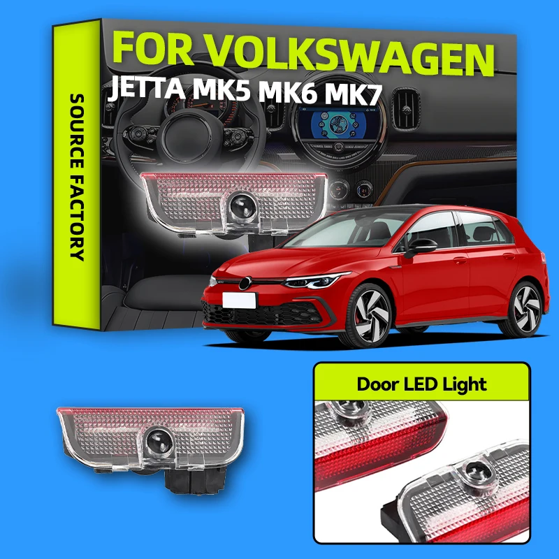 

2026 Горячая наклейка, светодиодная лампа для двери автомобиля, аксессуары для украшения интерьера для VW Touareg 7P Passat B6 B7 B8 B9 Arteon Jetta MK5 M