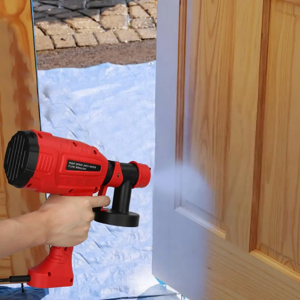 

800ML Electric Spray Gun Cordless Paint Sprayer Auto Furniture Steel Coating Airbrush Compatible For Cabinets Fence Walls Door