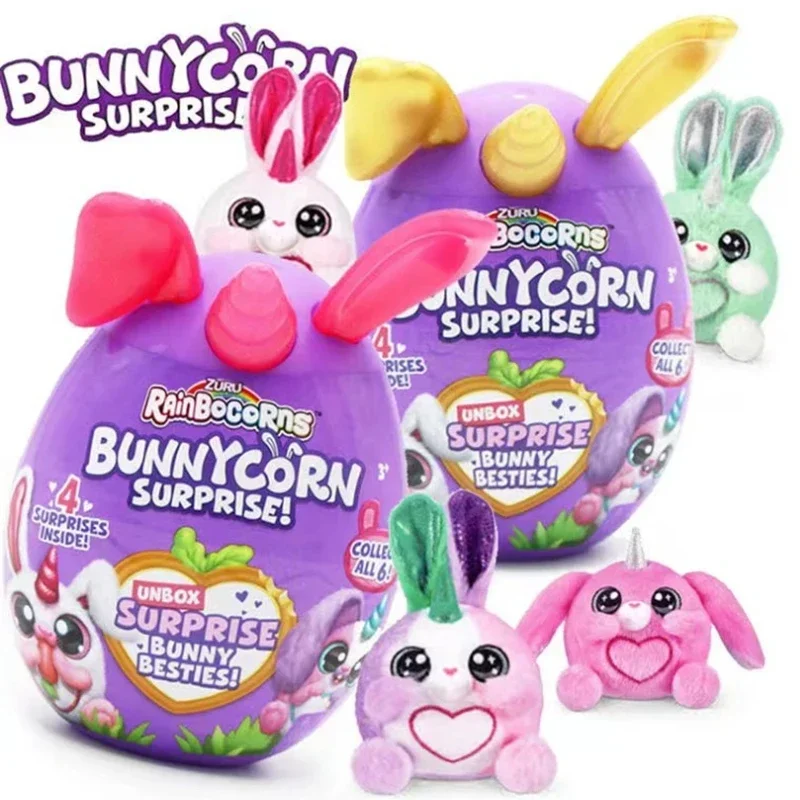 ใหม่Surpriseตุ๊กตาZURU Series Rainbocorns Bunnycorn SurpriseCollectible Plushตุ๊กตาสัตว์Magicไข่ตุ๊กตาPlushของขวัญสาว