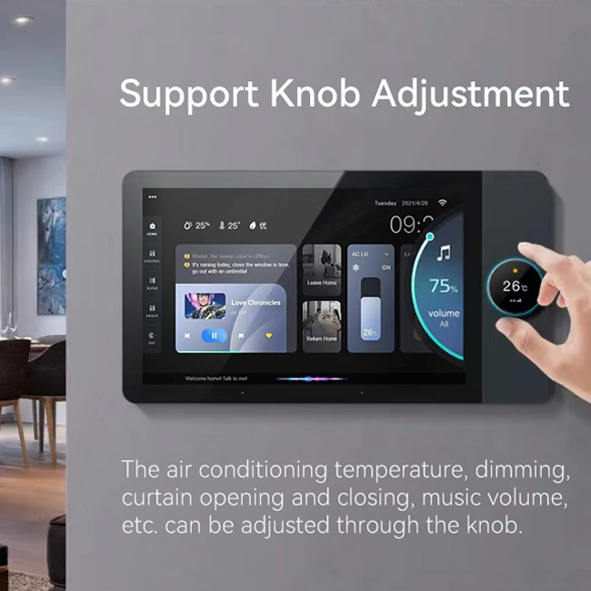 Glomarket Tuya Smart System WiFi Multi-function Music Host 6/7/8/10/12 Inch Touch Screen Zigbee Gateway BLE Wall Central Control