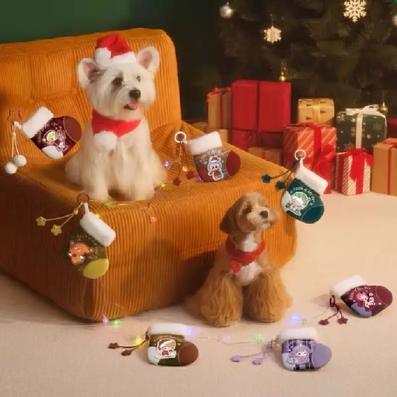 Tcv Popmart حقيبة صغيرة أبل من سلسلة عيني صندوق أعمى قلادة صندوق غامض عيد الميلاد الجوارب الديكور شجرة عيد الميلاد فتاة هدية