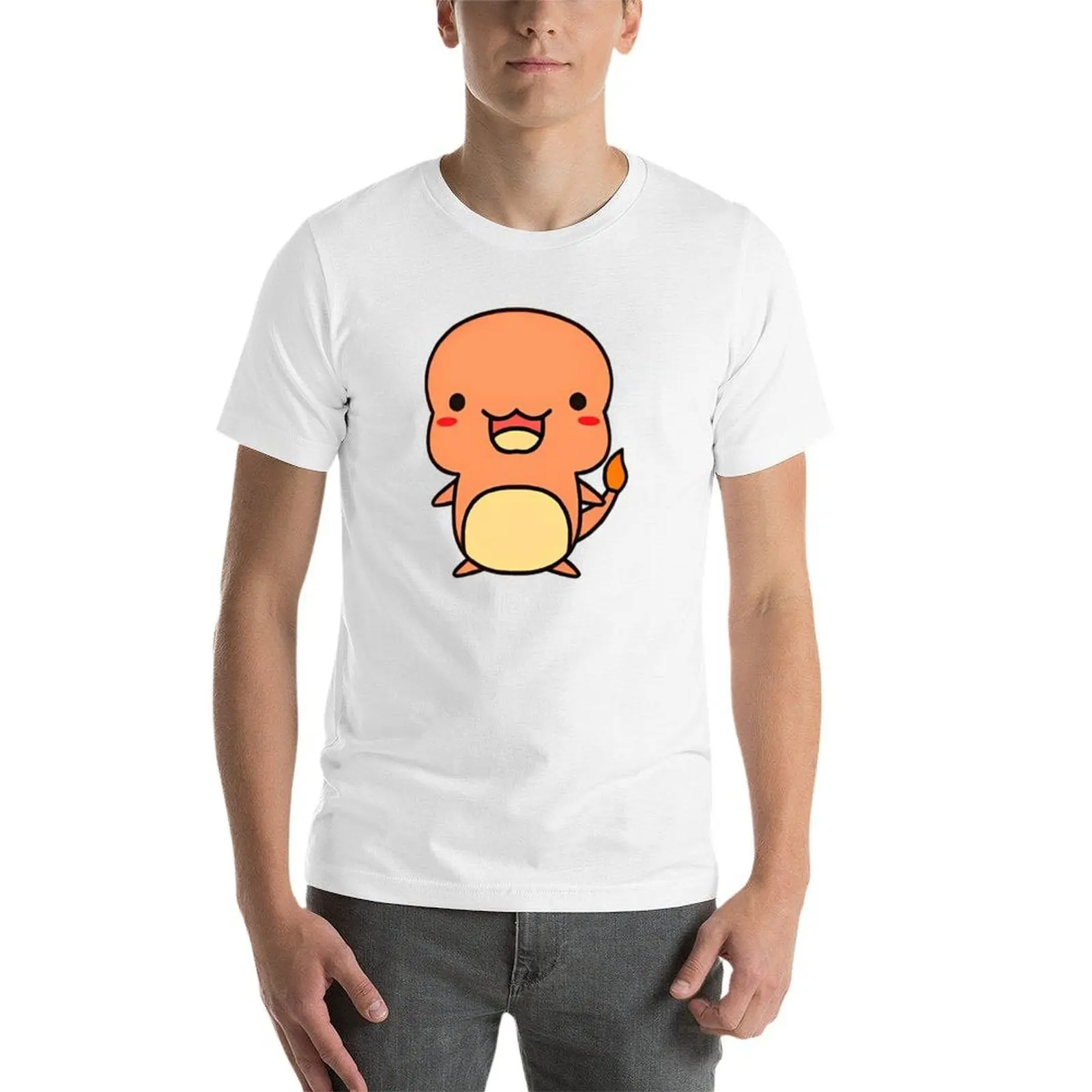 Charmndér Chibi تي شيرت لطيف رجل تي شيرت القطن أنيمي تي شيرت للرجل تي شيرت