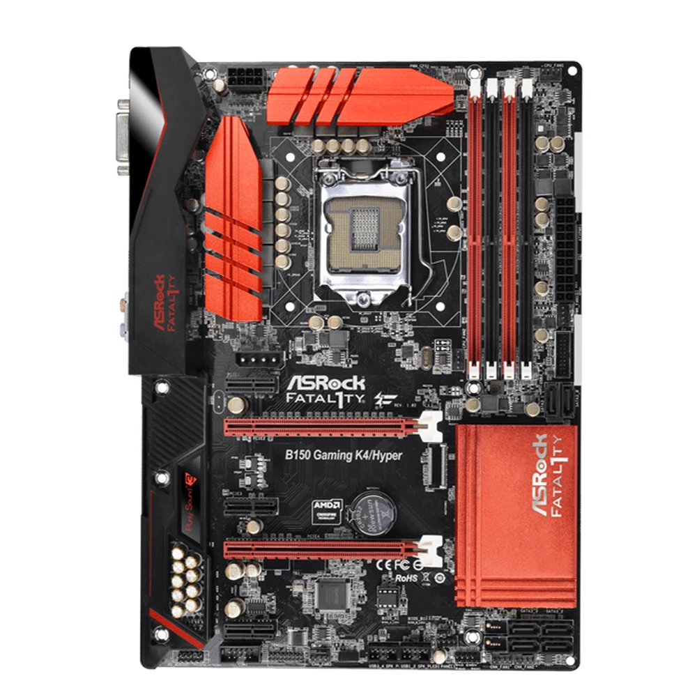 ASROCK B150 GAMING K4/HYPER Motherboard Intel B150 64GB DDR4 LGA 1151 Support i7-6700K i5-6600K i5-7400T i7-7700 i3-6100 CPU ATX