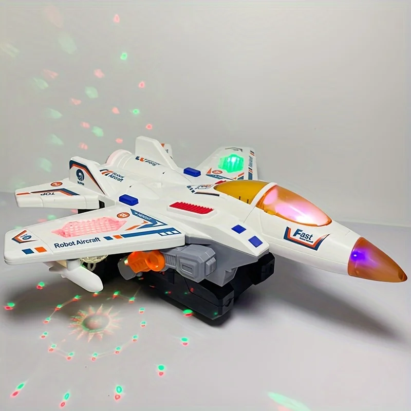 2 In 1 Getransformeerd Tank Robot Speelgoed Met Muziek & Verlichting Elektrische Universele Rijdende Auto Jager Verjaardag Halloween Cadeau Voor Jongens