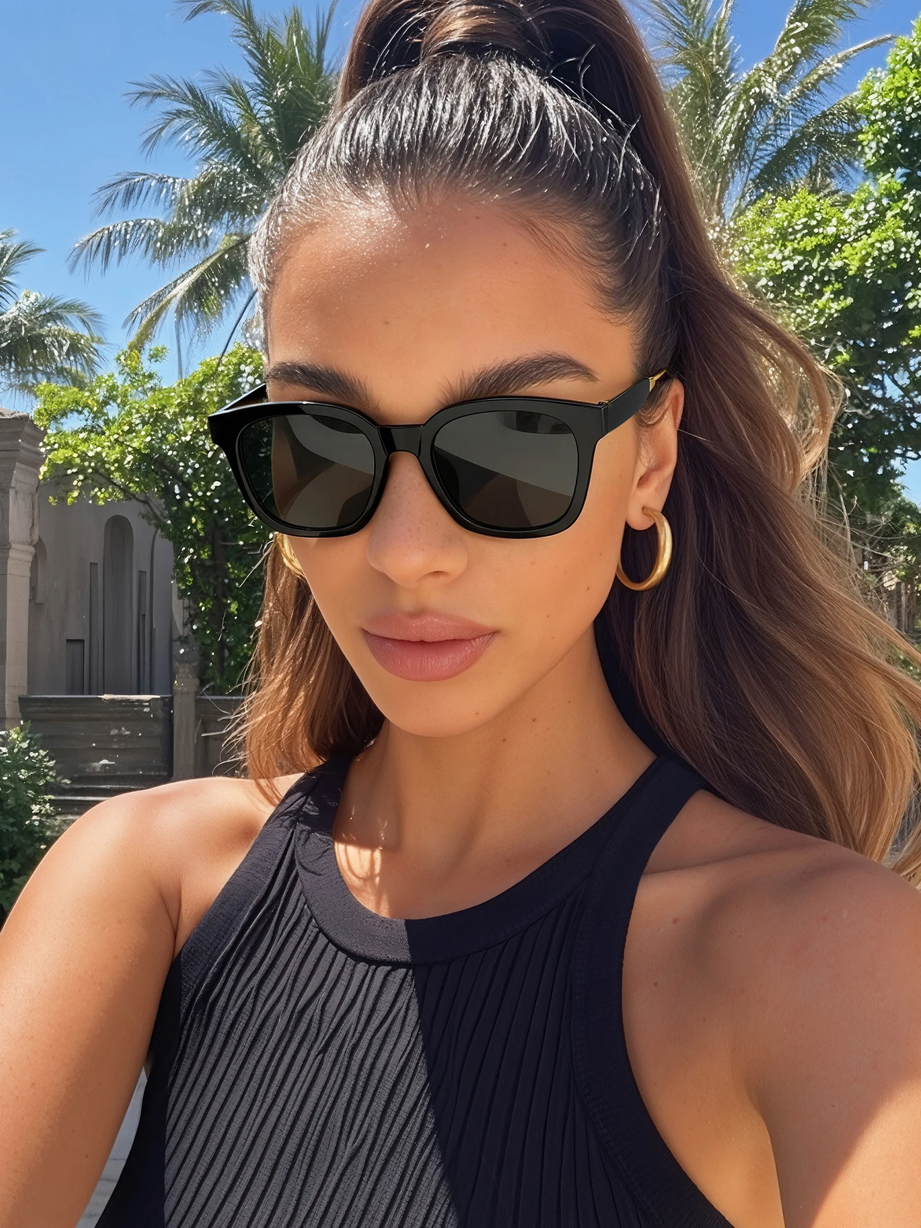 Unisex Large Frame Retro European And American Fashion Glasses Suitable for Daily Wear And Driving