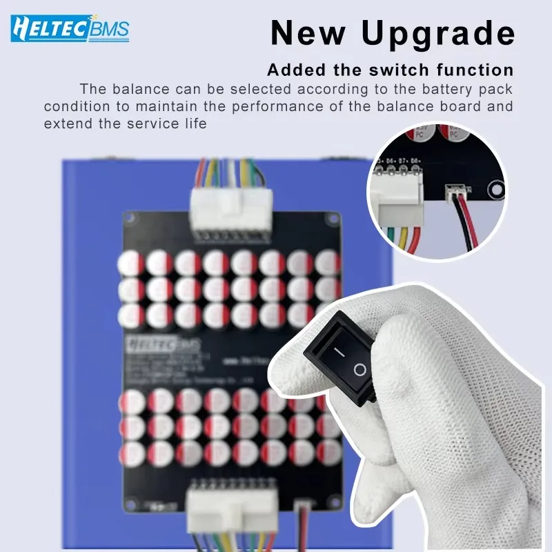 HeltecBMS 5A 12V 48V NCM/LFP/LTO конденсатор активный эквалайзер балансир 3S/4S/12S-16S с переключателем для аккумулятора аксессуары BMS