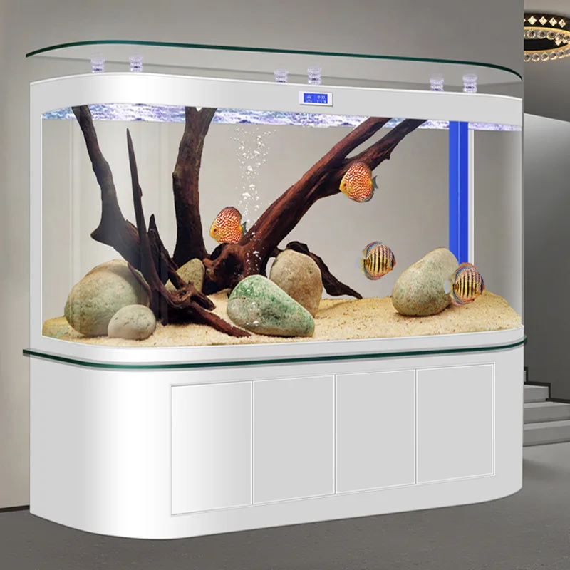 Ultra-large bottom filter fish tank, living room, household ecological water-free dragon fish tank filtration and oxygen