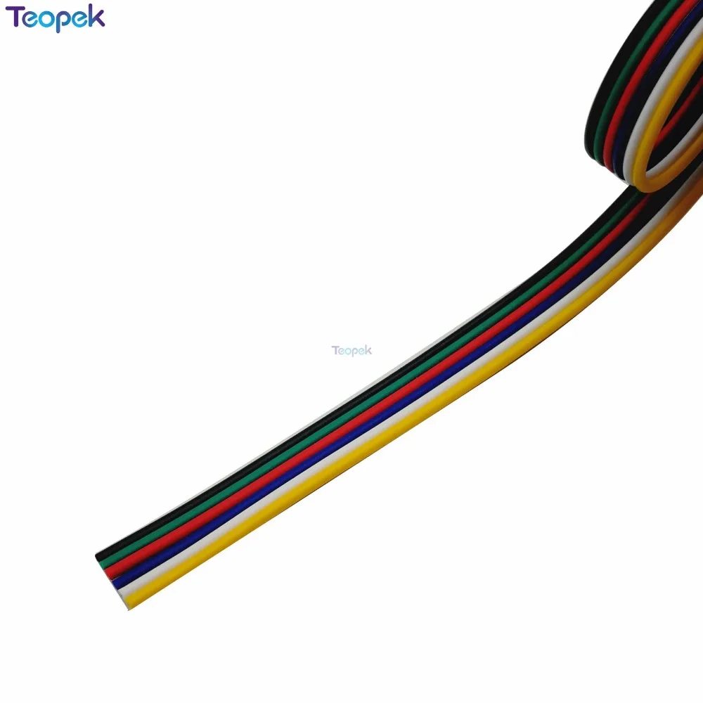 10m 6 Pin wire cable 6 Channels Extension Extend Cable Wire Cord Connector For RGB CCT LED Strip 22AWG line