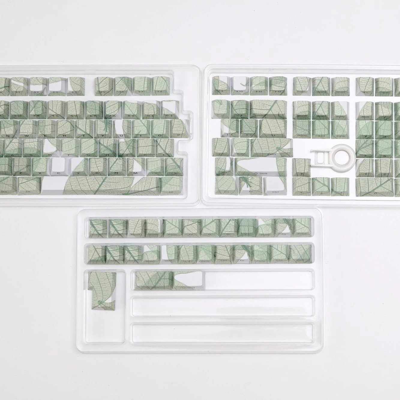 Leaf Theme Cherry MX PBT Keycaps 135 Keys Sublimation Side-engraved Translucent for Mechanical Keyboard Gamer DIY Gaming Gift