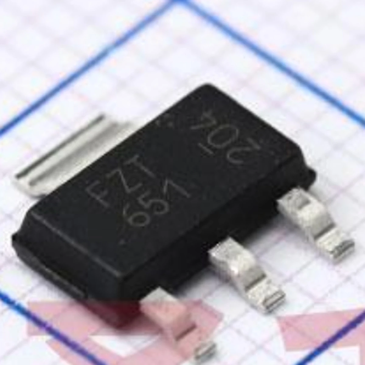 10PCS original FZT651 bipolar transistor (BJT) NPN 2W 60V 3A 175MHz SOT223: FZT651TC
