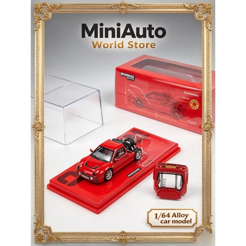 Tarmac Works 1:64 Alloy Ford RS200 Detachable Rear Cap Opened Version Detailed Car Model Collectible Decoration Item