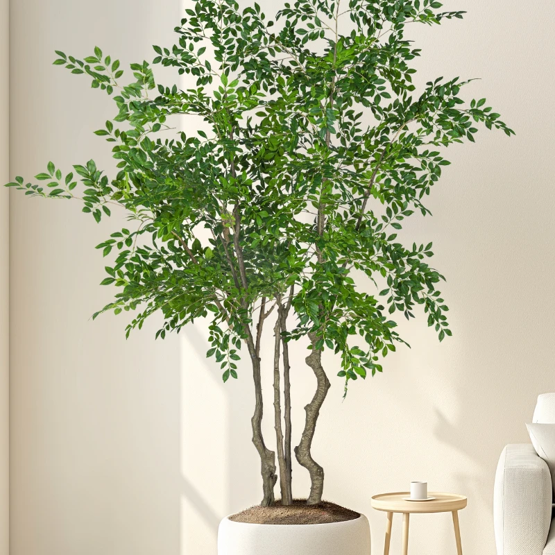 Huge simulated elm money tree green plant Nantian bamboo fake tree indoor living room shop window decoration floor ornament