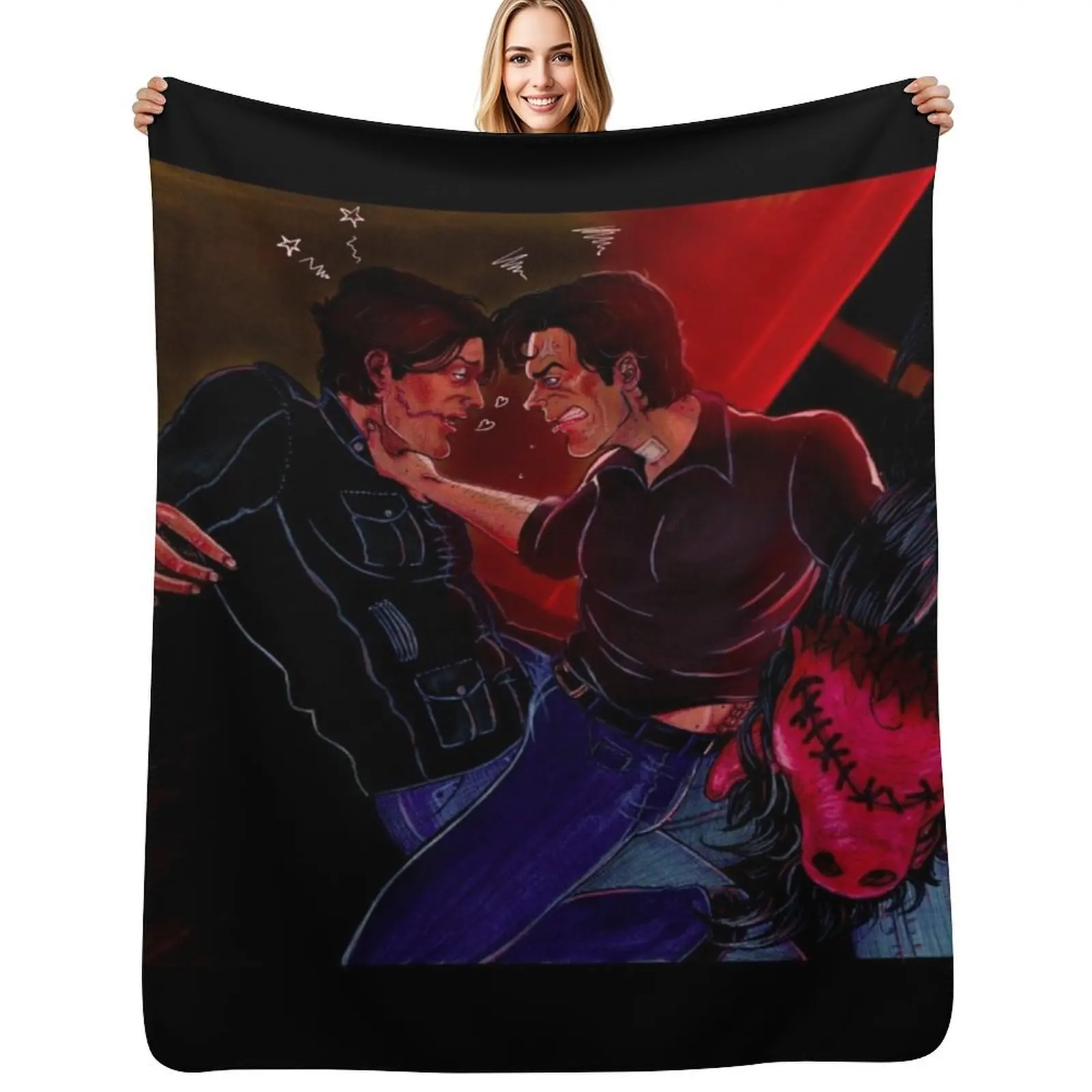 Hoffman VS Strahm Fight Throw Blanket Travel Size Cozy Blanket for Plane Train