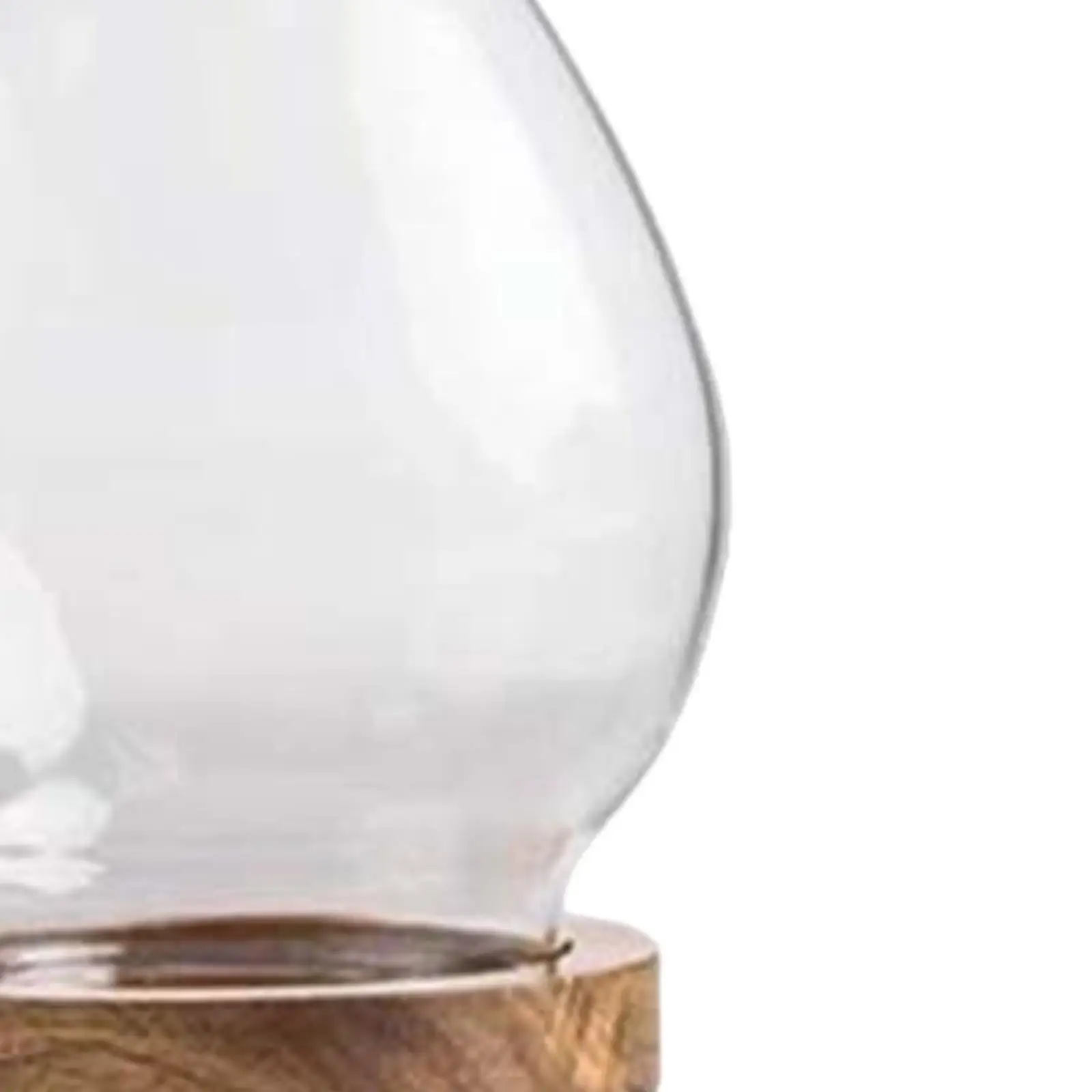 Hurricane Glass Candle Cover with Wood Base for Tea Light Holder Table Centerpiece Wedding Decor