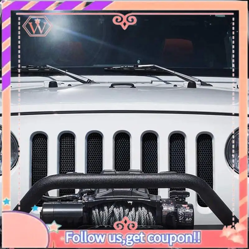 

Durable Mesh Insert For Jeep Wrangler JK 2007 2008 2009 2010 2011 2012 2013 2014 2015 Front Hood Grill Grille Grid Car Parts Bla