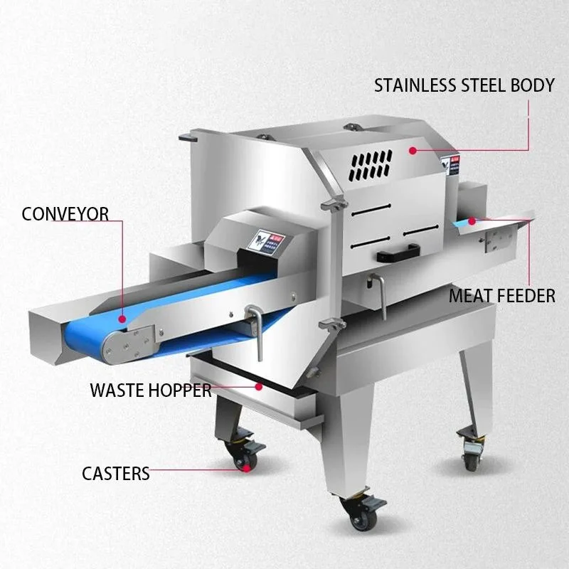 Heavy Meat Slicer Commercial Automatic Slicing Equipment For Braised Pork Cured Meat Bacon Stewed Beef Food Processing Plant view 2
