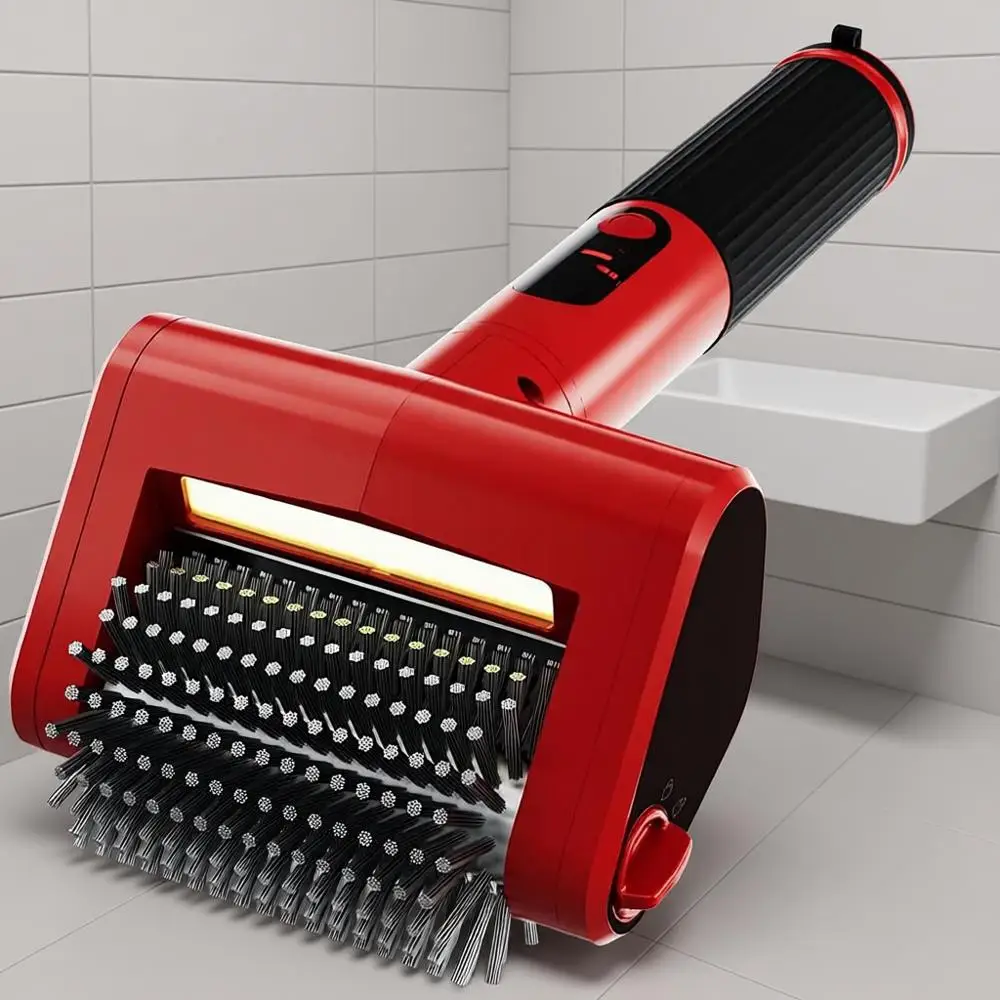 

Rechargeable 650RPM Spinning Stainless Steel BBQ Brush with LED Light and 2 Heavy Duty Scrub Pads