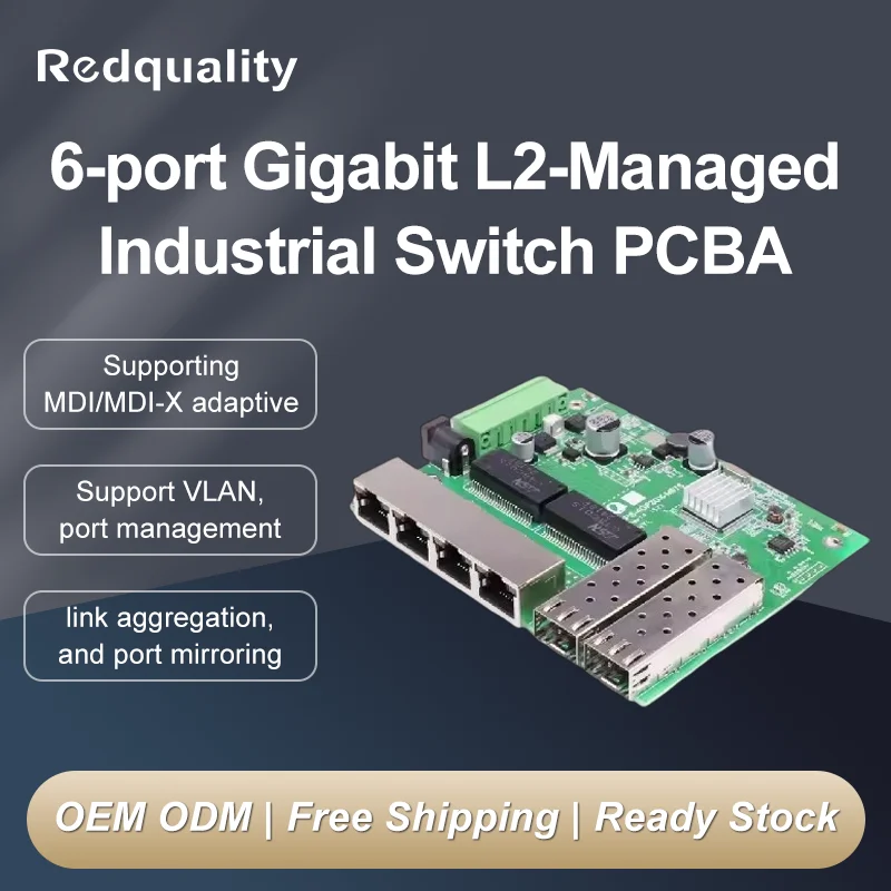 

S Network Management 2G4E SFP Gigabit L2 Management Industrial Switch PCBA Ethernet Switch