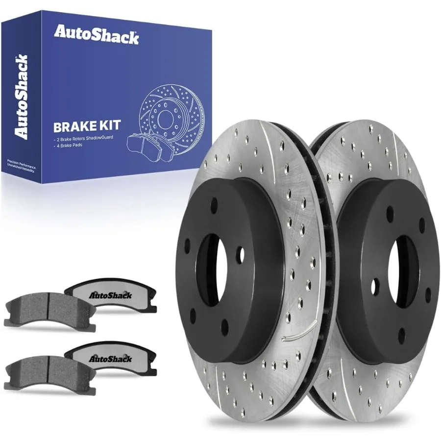 

Front Vented Drilled Slotted Brake Rotors 12.01 305 mm E-Coated + Ceramic Brake Pads Replacement Kit for 1999-2004 Jeep Grand C