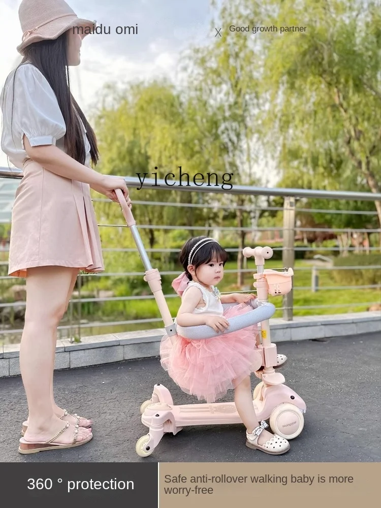 Smooth Luge Scooter para crianças, 1 3 6 anos, 3 em 1 infantil