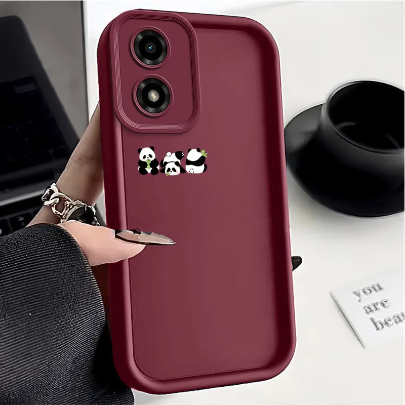 G04 Three Pandas Sky Eye Ladder Phone Case For Motorola Moto G04 Cover