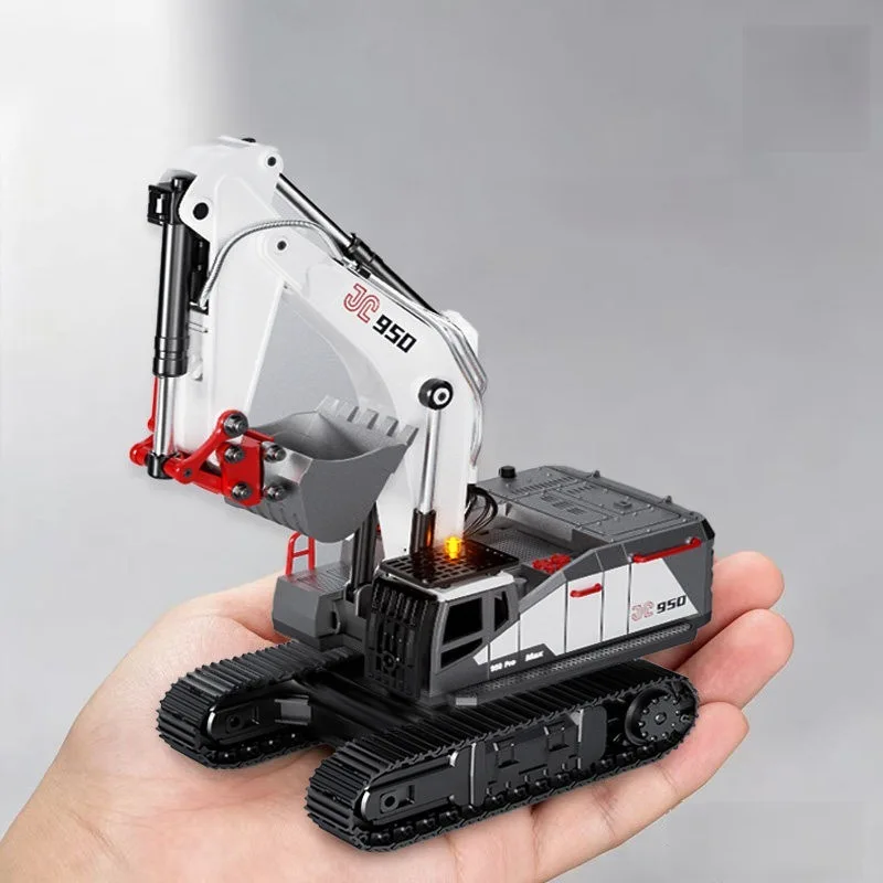 JC 950 Remote Control Excavator 1/50 Full Alloy 28 Channel Simulation Excavator Bucket Independent Control Remote Control Toy