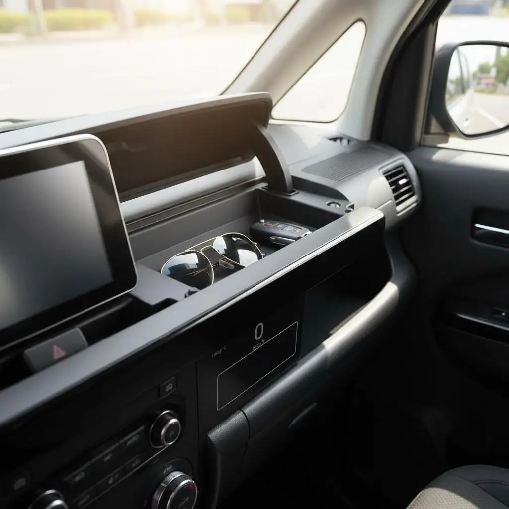 

Silicone Dashboard Storage Tray For Mitsubishi Delica Mini 2025 Central Console Organizer Box Anti Slip Interior Accessories