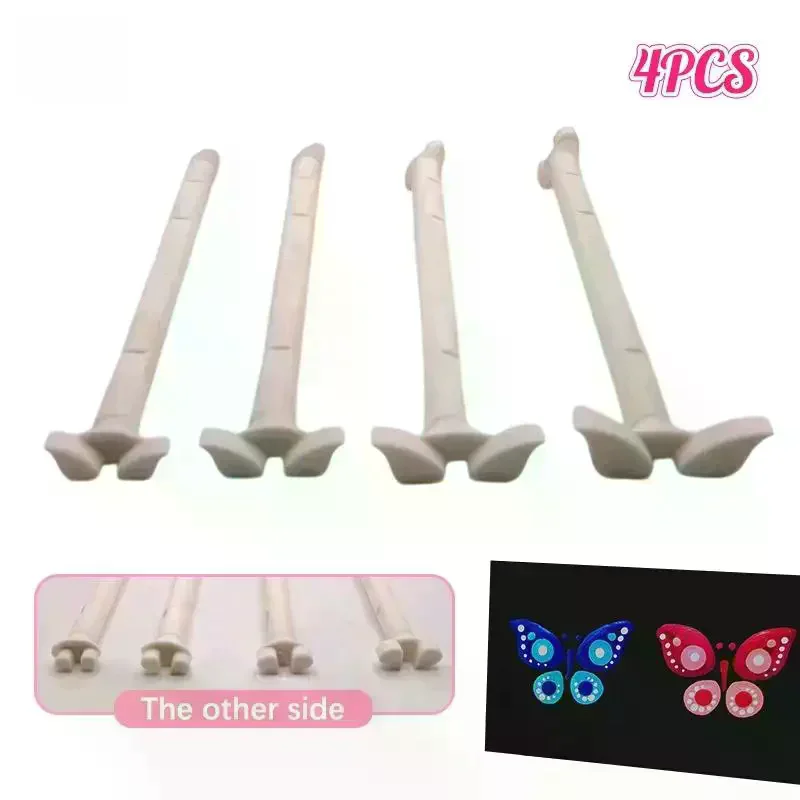 4Pcs DIY Graffiti Flowers Butterflies Moon Pattern Flower Floral Dotting Tool Set Dot Painting Pen Embossing Tools Art Stamp Pen