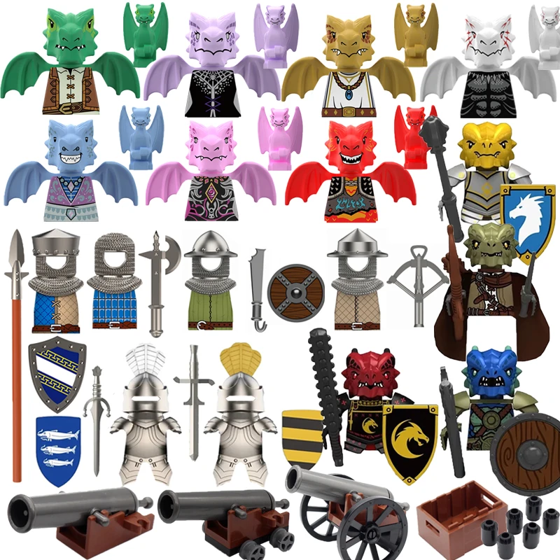 

Средневековый замок, солдат, фигурки, строительный блок, дракон, аниме, рыцарь, аксессуар, боевой конь, милиция, шлем, щит, игрушка в подарок A29