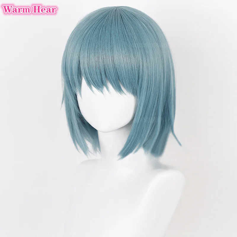 Ata ki Sayaka Anime Cosplay Perruques de Cheveux, Bleu, Gris, Degré de Chaleur, ixd\'Halloween, Bonnet de Perruque, 30cm