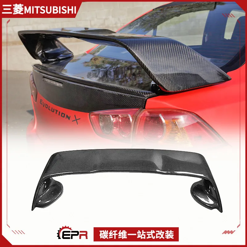 

Подходит для Mitsubishi Yishen Evolution10, модифицированное фиксированное ветровое крыло, большой хвост GT из углеродного волокна, неразрушающая замена.