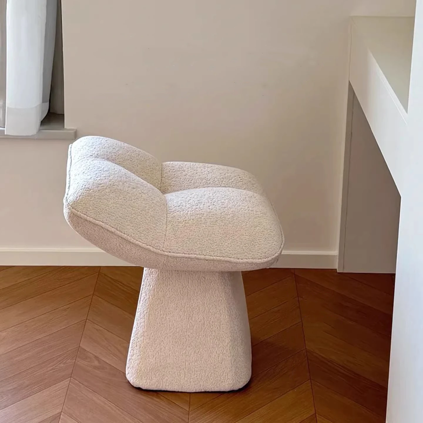 

Creative Modern Minimalist Flannel Upholstery Low Sofa Stool for Living Room Balcony & Bedroom-Rotatable Home Ottoman