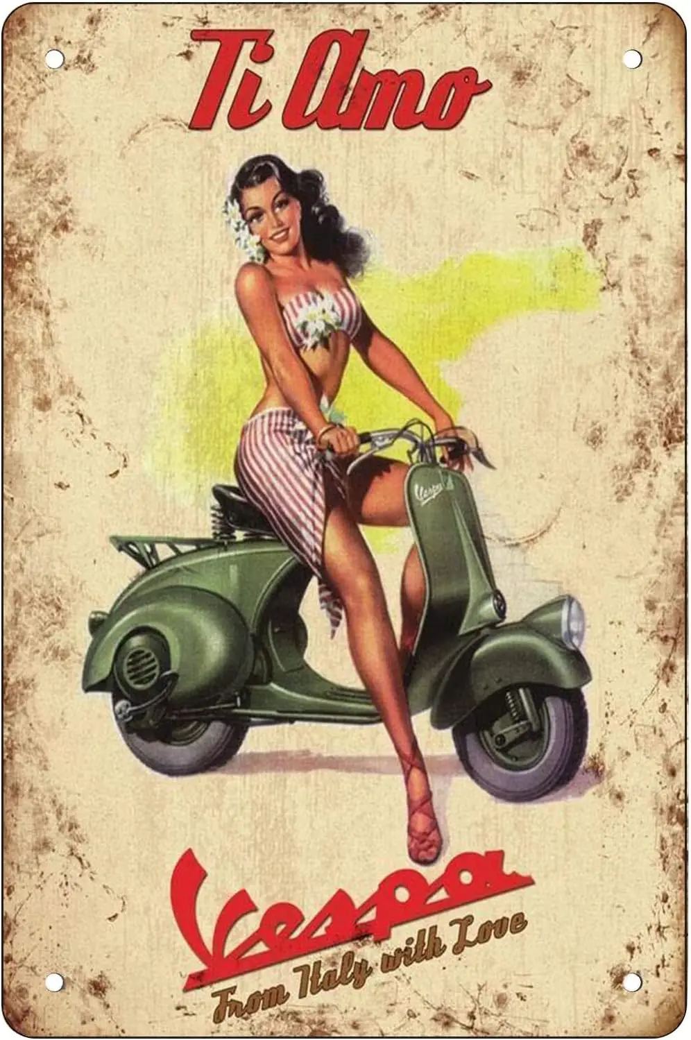 Vintage Hot Girl Metal Tin Sign Pin Up Girl Poster Wall Decor Man Cave Accessories & Bar Signs for Home Bar Wall 12X8 I sign