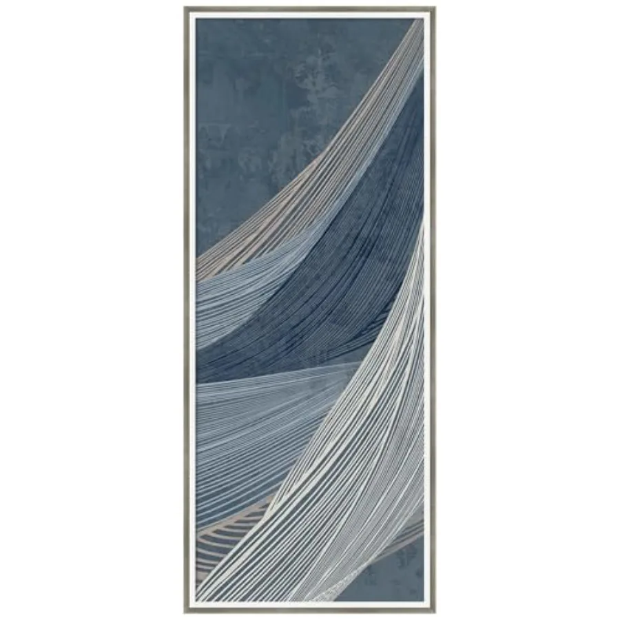 

Тканевая доска для заметок в рамке 17 x 41 дюймов, цвет индиго, серия I от PI Studio, современная печатная доска для заметок, для использования в качестве доски для мечтаний или настенной доски.